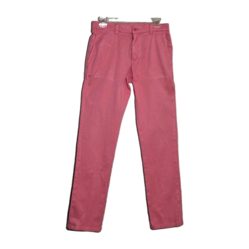 Vineyard Vines Breaker Chino Pants Men's 28x32 Lobster Pink Slim Straight Cut